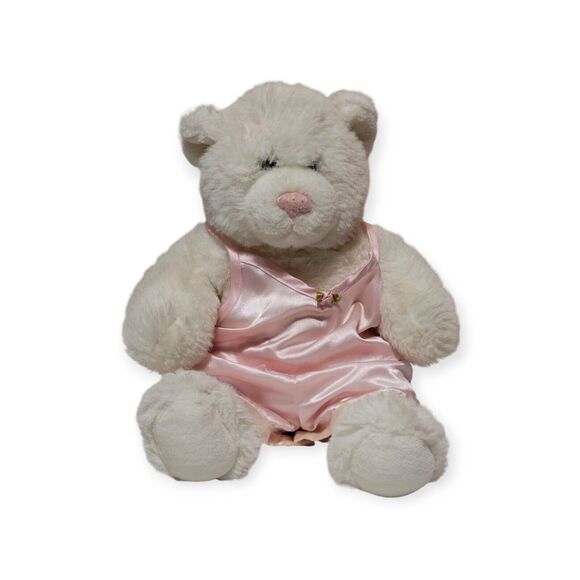 Build-A-Bear White Teddy Bear With Authentic Pink Outfit Plush 13" Stuffed Toy - Picture 2 of 12